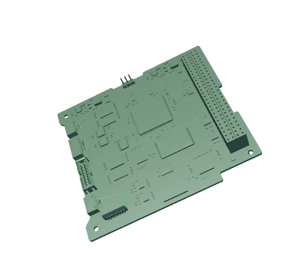 Carrier onboard computer, showing the processor, circuit board and expansion connector